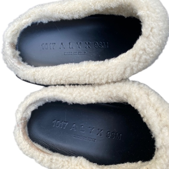 1017 ALYX 9SM Mens black shearling mono mule slip on size 43 - Picture 6 of 7